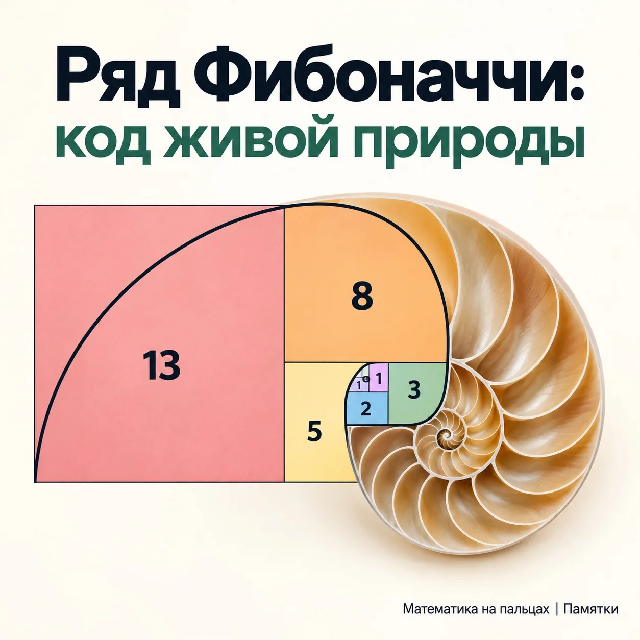 👨‍🏫 #МатематикаВЛицах | Числа Фибоначчи: код, по которому построена природа