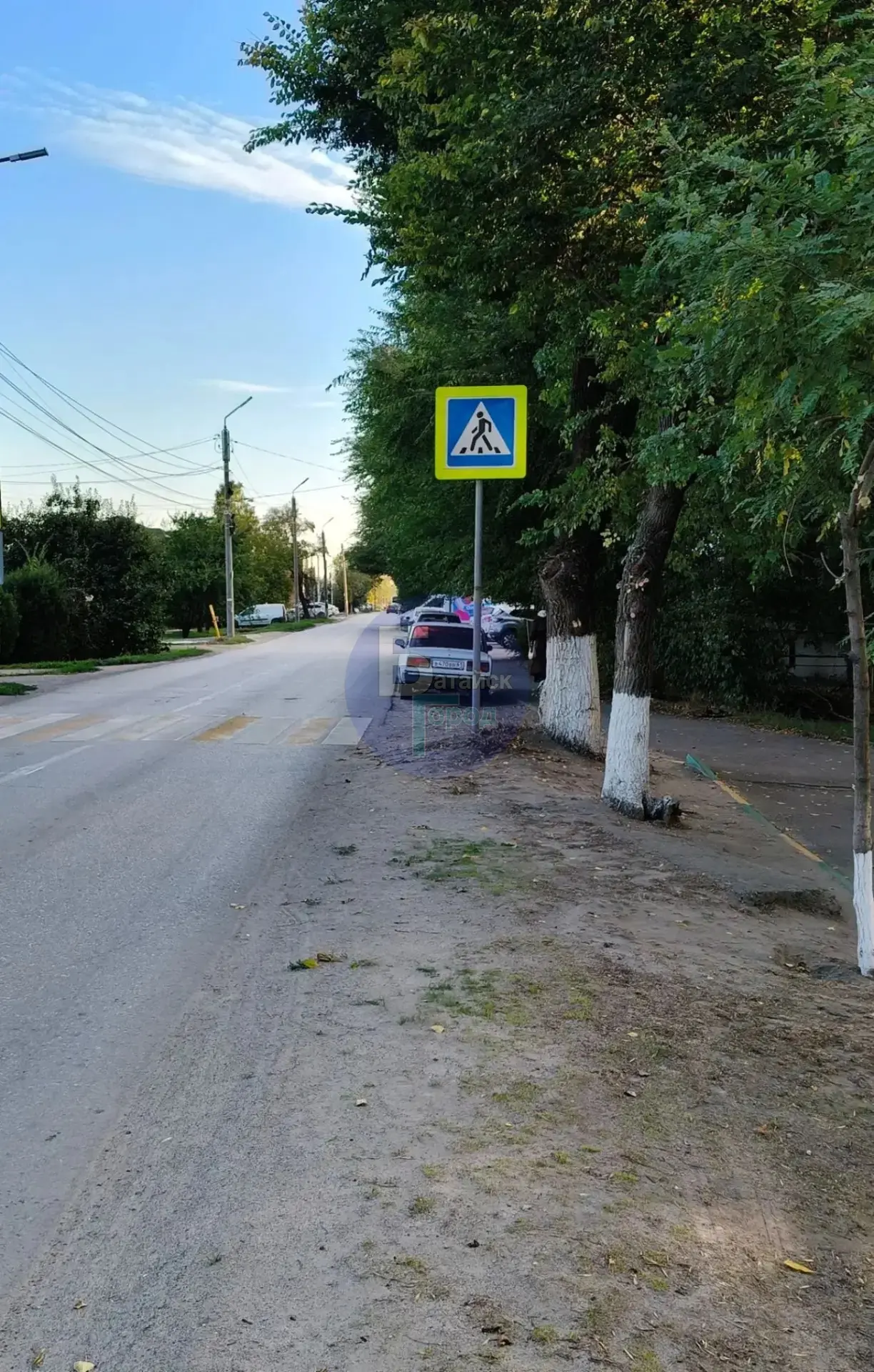 Ветки у пешеходного перехода на улице Гастелло обрезали