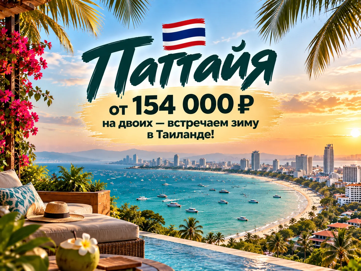 🌴 Есть причина, почему в Паттайю возвращаются снова и снова: здесь сложно провести два...