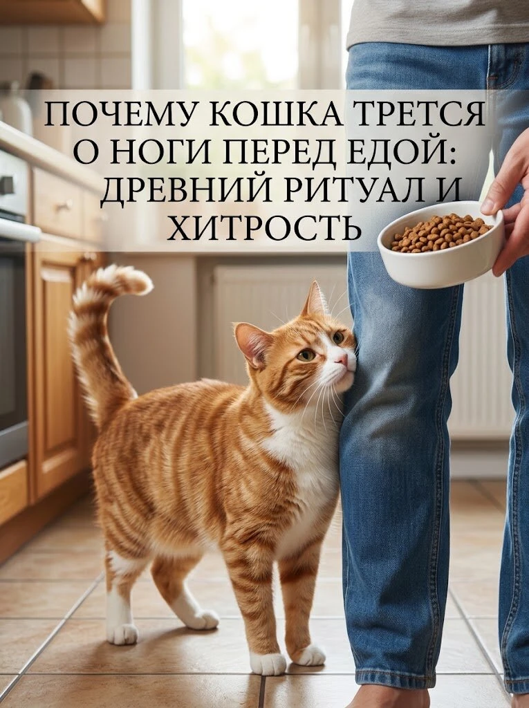 Когда кошка трется о ноги, особенно перед кормлением, это выглядит как милая просьба ил...