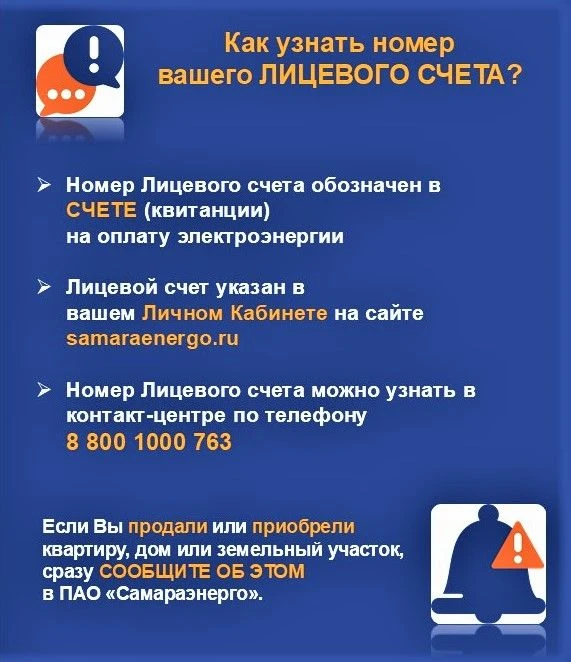 Если Вы не знаете номер вашего ЛИЦЕВОГО СЧЕТА - эта подсказка поможет Вам ☝