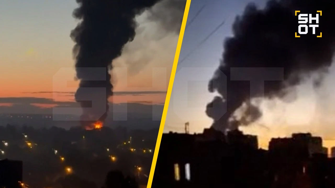Мощные взрывы прогремели в Киеве. В нескольких районах видны пожары после прилётов.