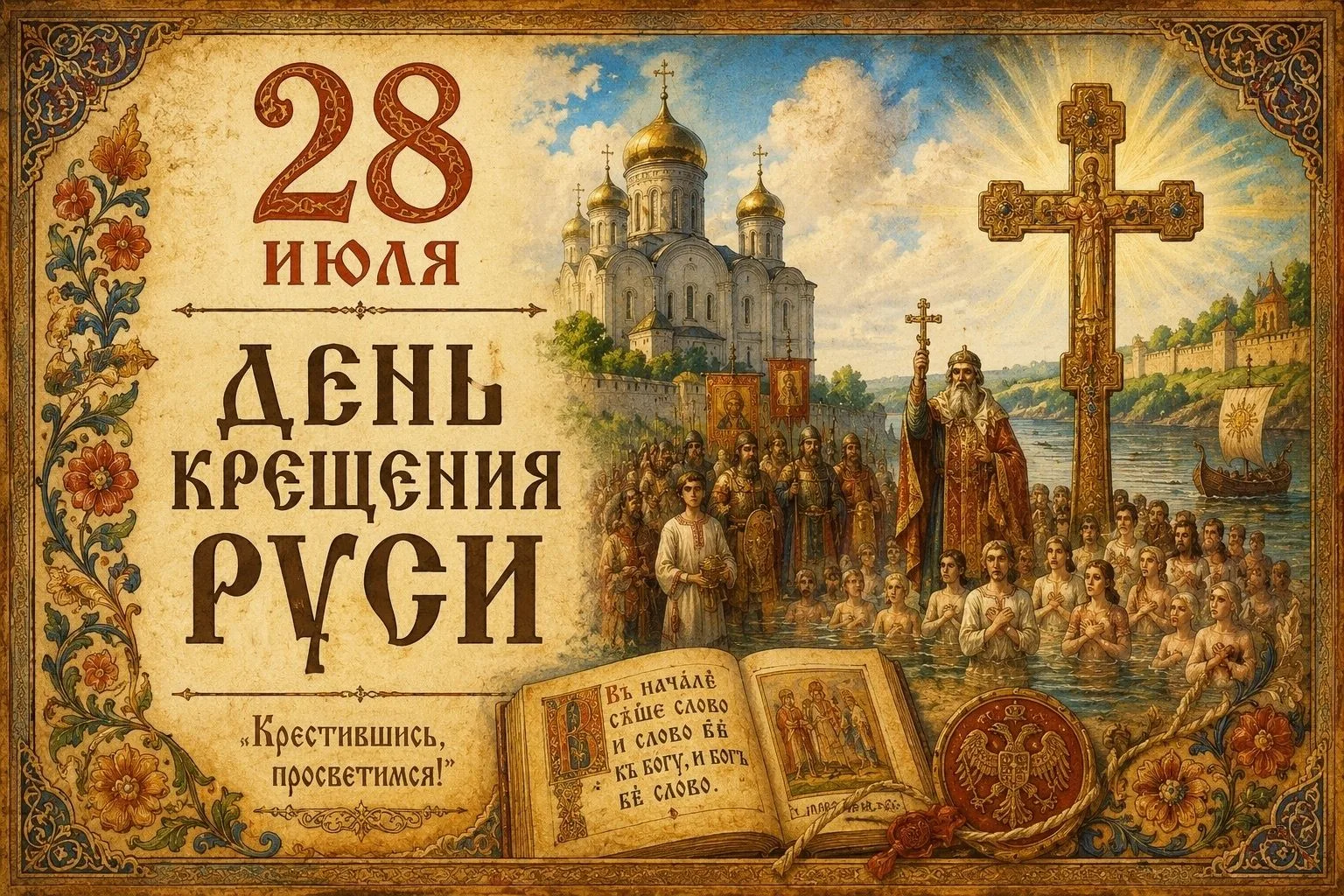 28 июля — День Крещения Руси: как князь Владимир выбрал путь для всей страны
Вторник, 28 июля 2026 г