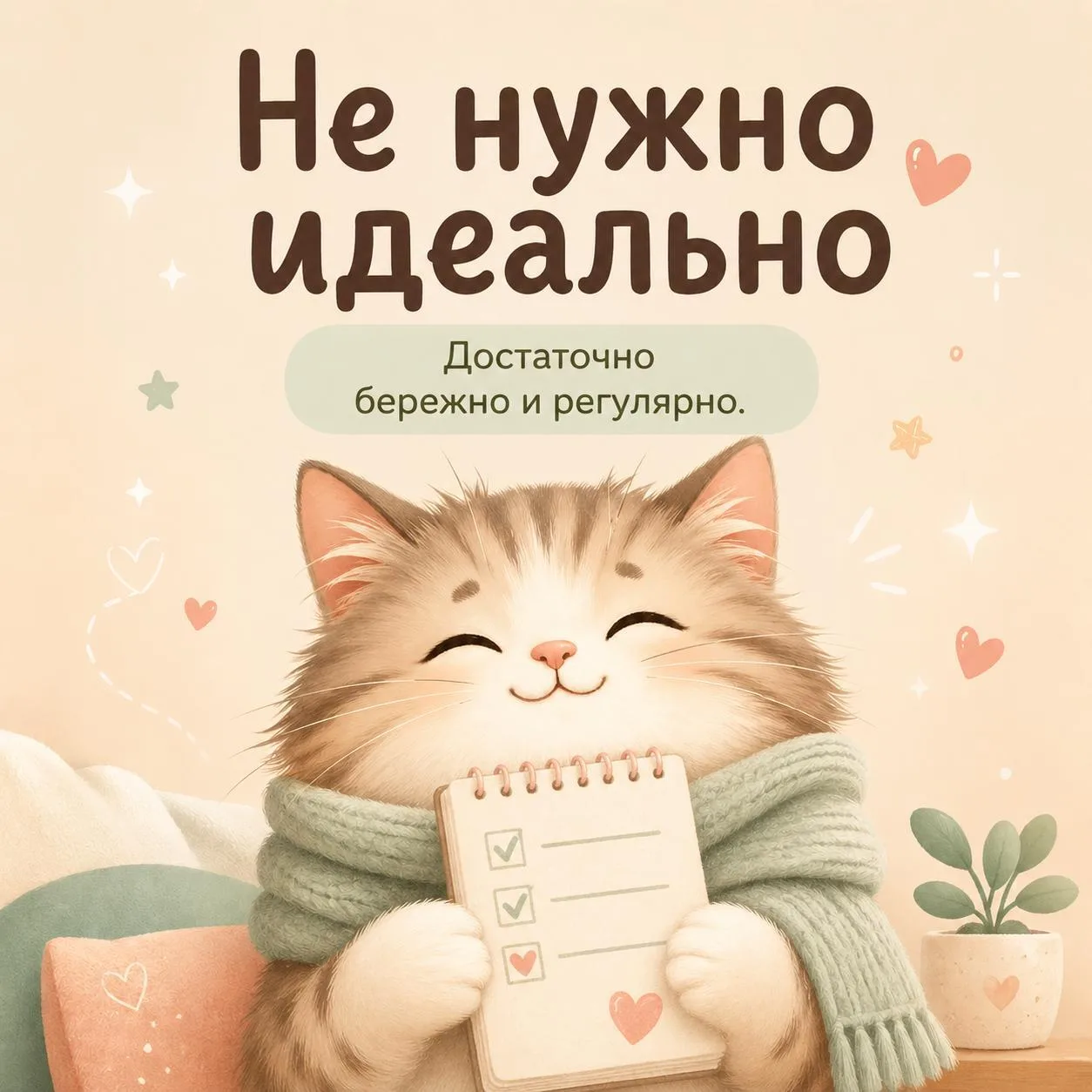 💫 Поддержка от котика для тебя

 #психология