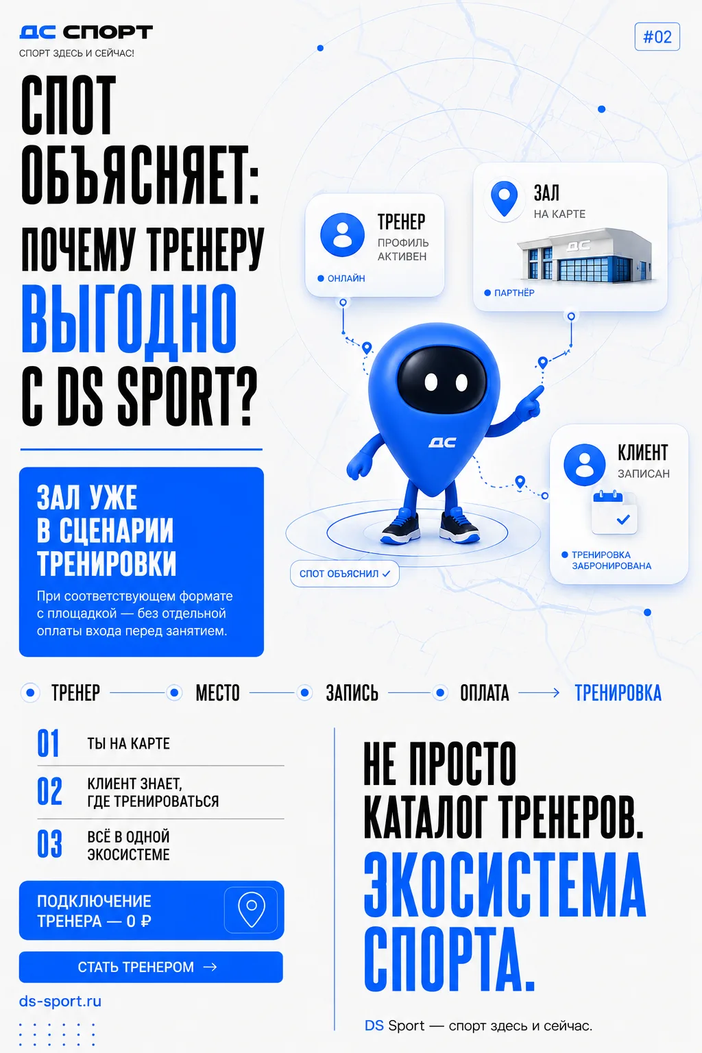 СПОТ объясняет: почему тренеру выгодно работать с DS Sport? 🔵