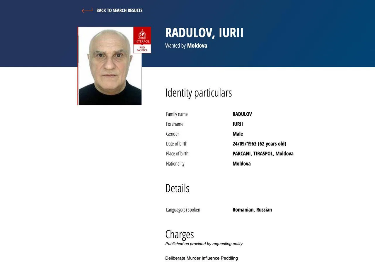 Юрий Радулов задержан в Турции — Молдова готовит его экстрадицию.