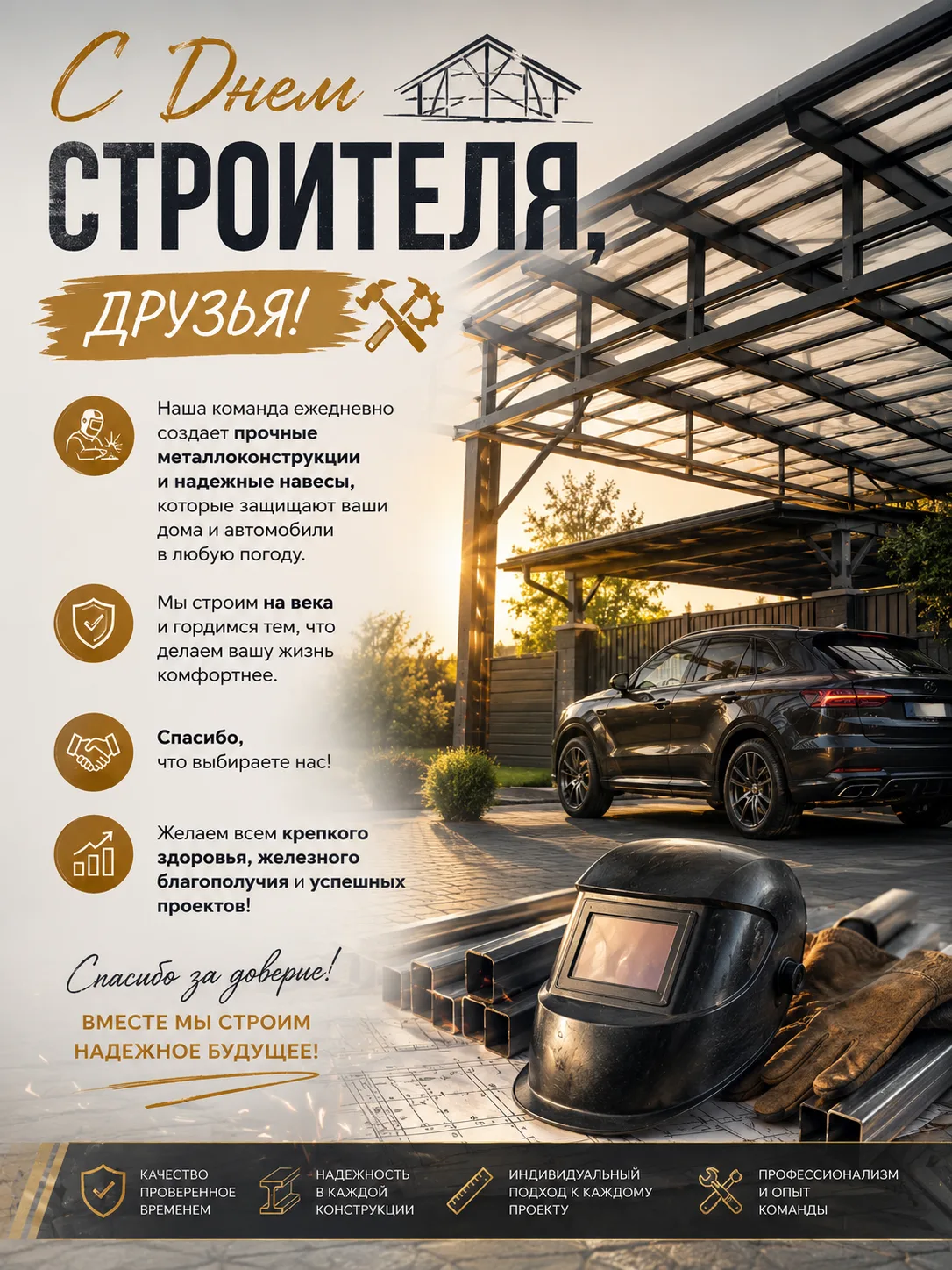 С Днем строителя, друзья! 🔨