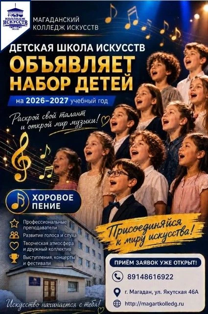 Детская школа искусств продолжает прием на обучение на 2026-2027 учебный год по програм...