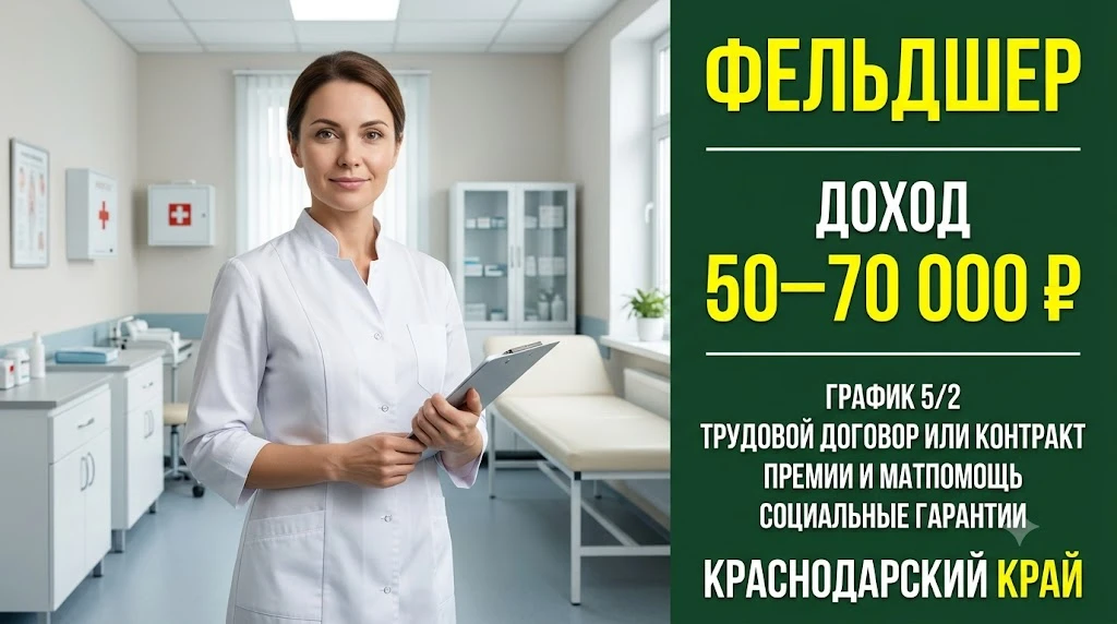 🩺 Фельдшер — Медицинская часть №1 ФКУЗ МСЧ-23 ФСИН России

Зарплата: от 50 000 до 70 000 ₽
График: 