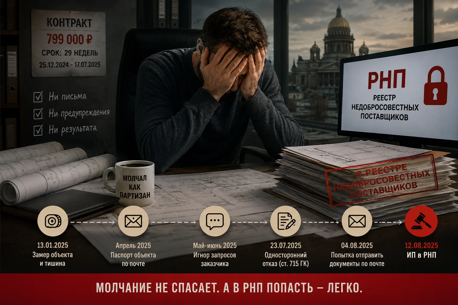 Молчал как партизан. А потом попал в РНП