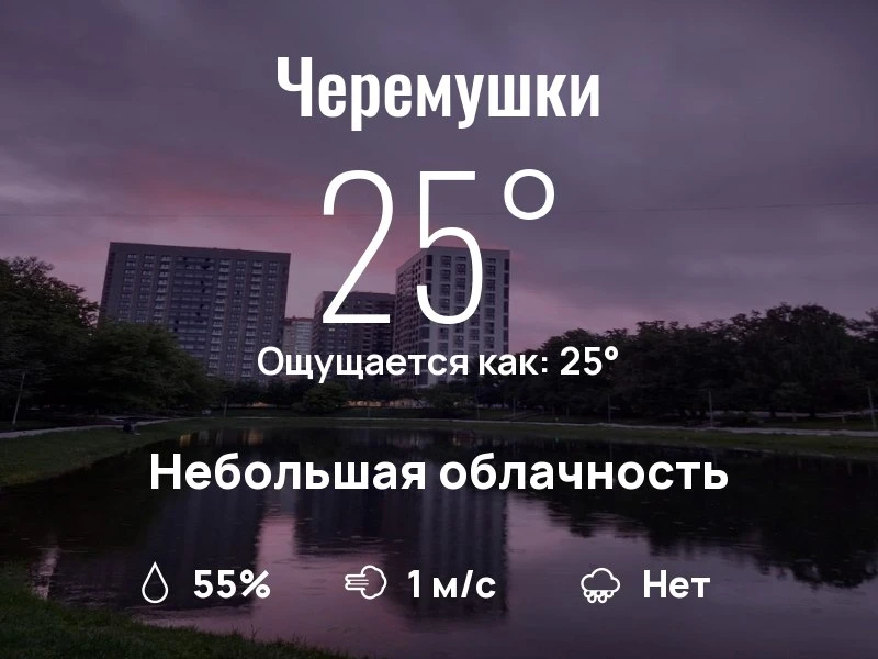 Что с погодой в Черёмушках?