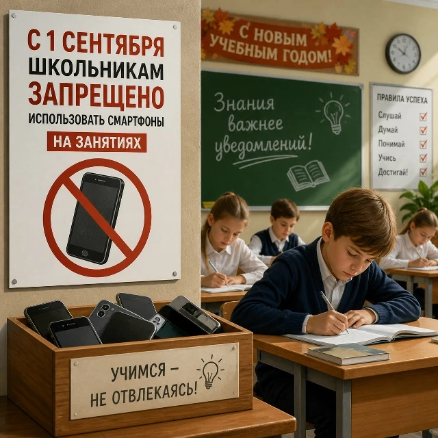 С 1 сентября школьникам запрещено использовать смартфоны на занятиях