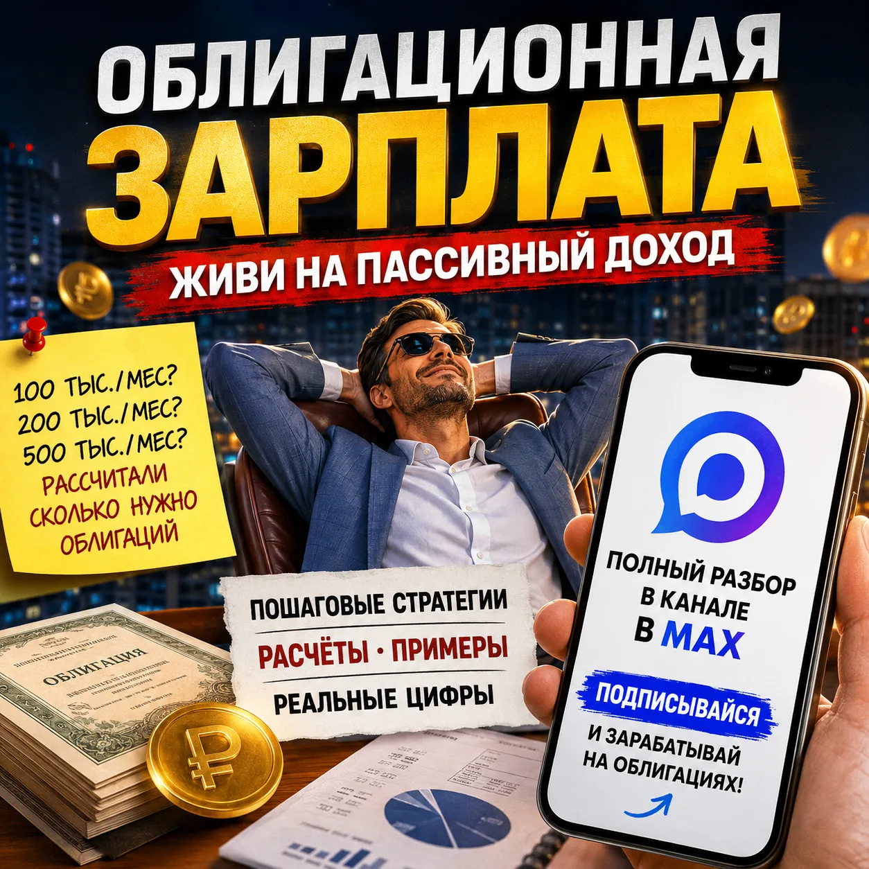Облигационная зарплата: сколько нужно облигаций, чтобы получать 100, 200 или 500 тысяч ...