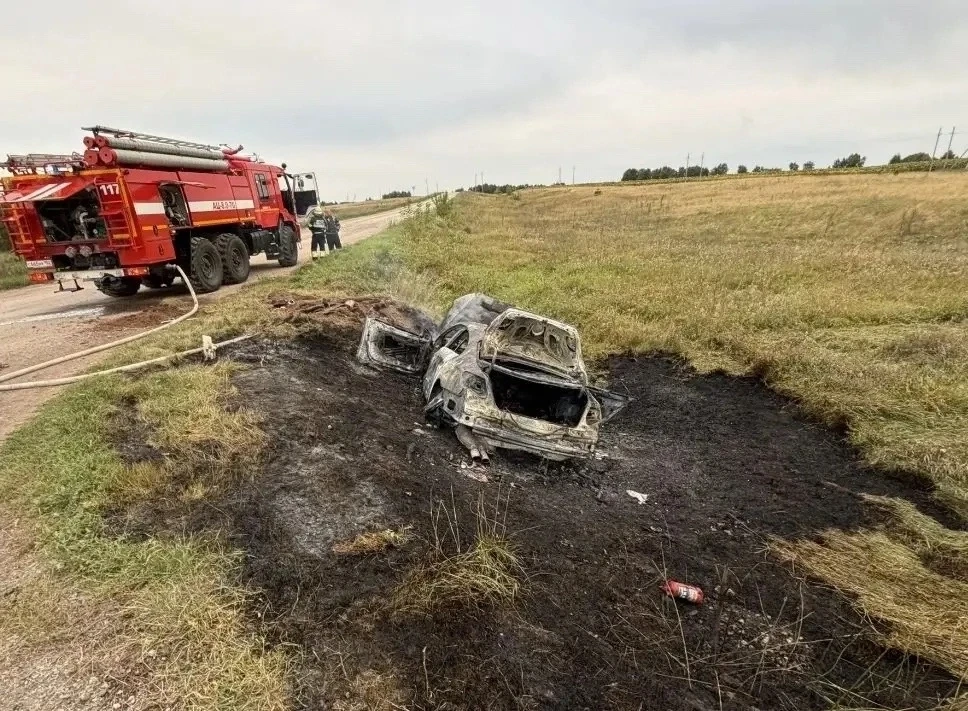 😱В Давлекановском районе произошло ДТП с возгоранием
