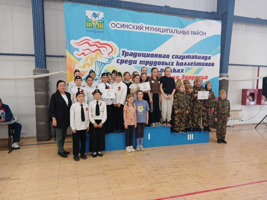 Поздравляем команду младшей возрастной группы, занявшую I место в отрядном состязании"Г...