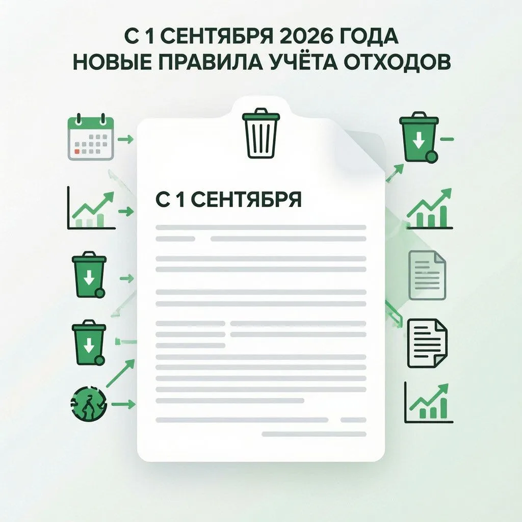 📄 С 1 сентября 2026 года — новые правила учёта отходов! 🗑️