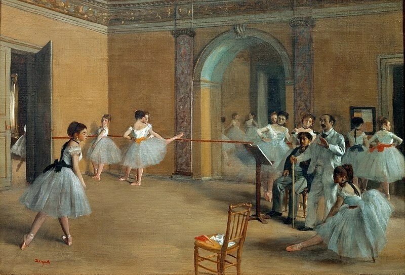 «Танцевальное фойе в Опере на улице Ле Пелетье" (1872 год)