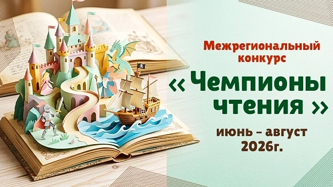 Продолжается прием работ на межрегиональный конкурс «Чемпионы чтения»! В 2026 году конкурс посвящён 