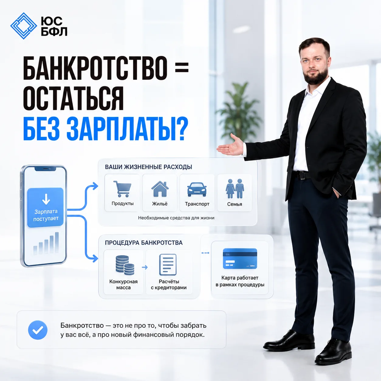 ПРИ БАНКРОТСТВЕ Я ОСТАНУСЬ БЕЗ КАРТ И ЗАРПЛАТЫ?