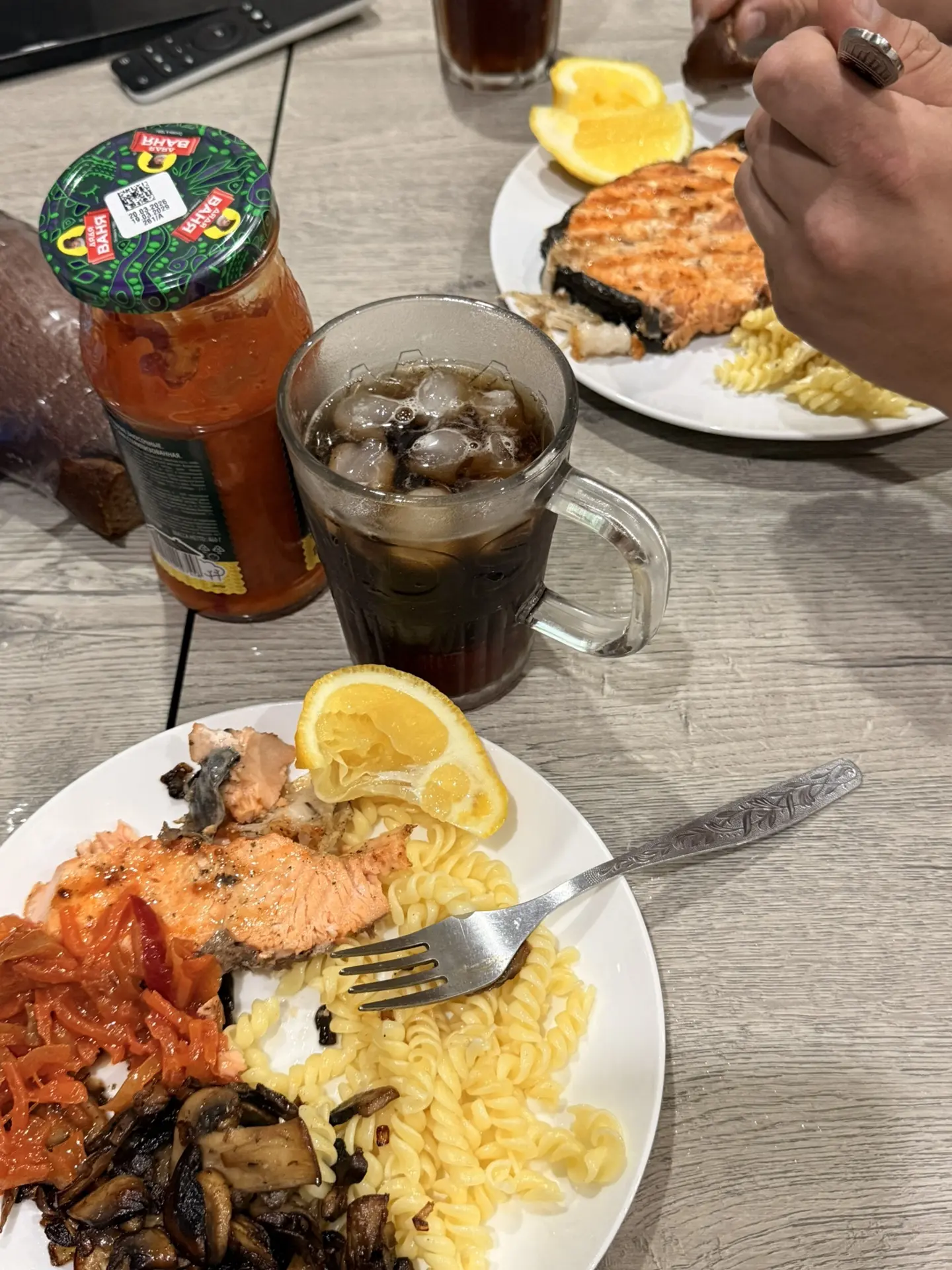 Мой ужин , съела все до крошки 😏❤️😍очень голодная была , мне говорили после операции ...