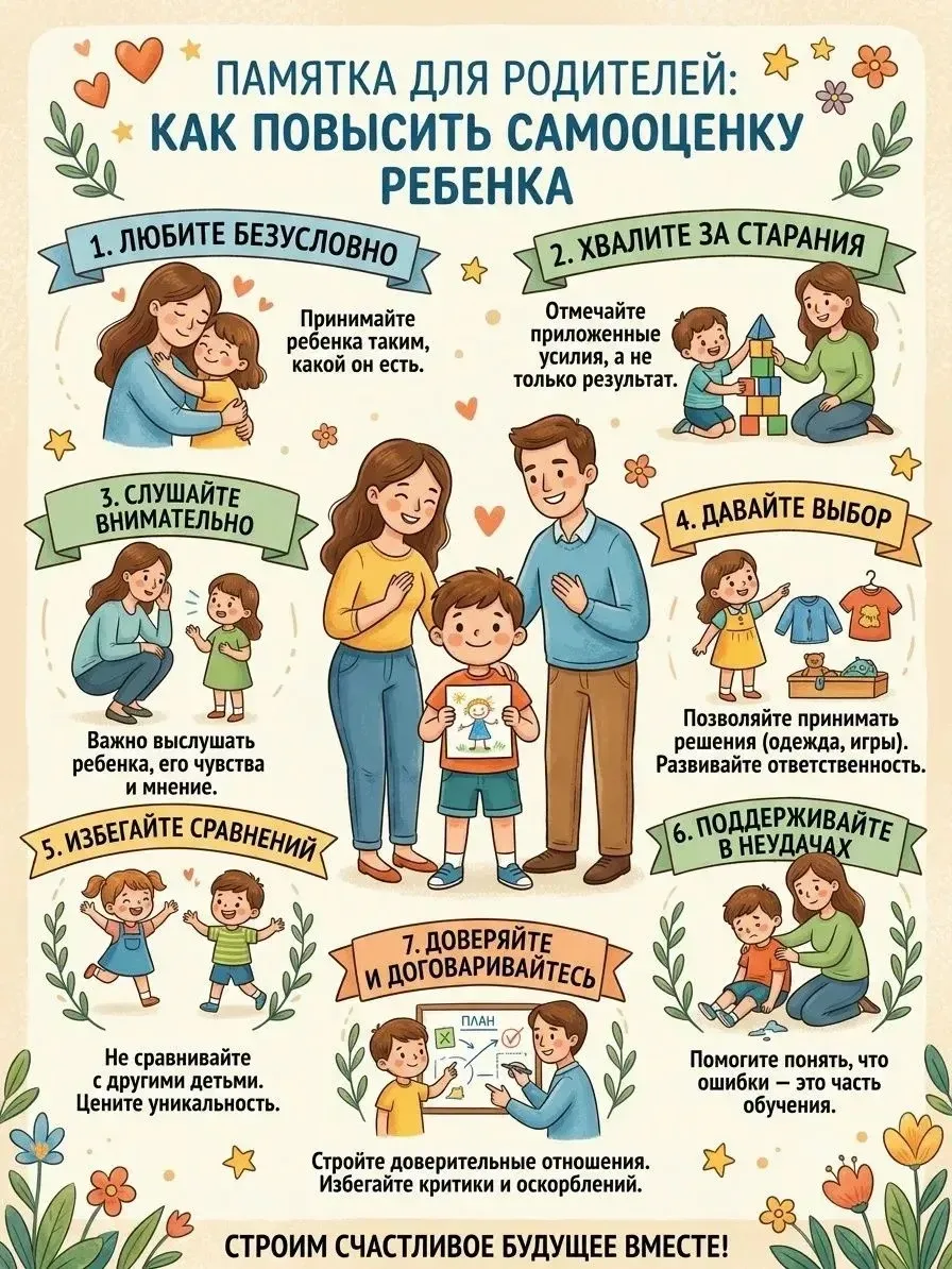 ✅ Хвалите за усилия, а не только за результат.