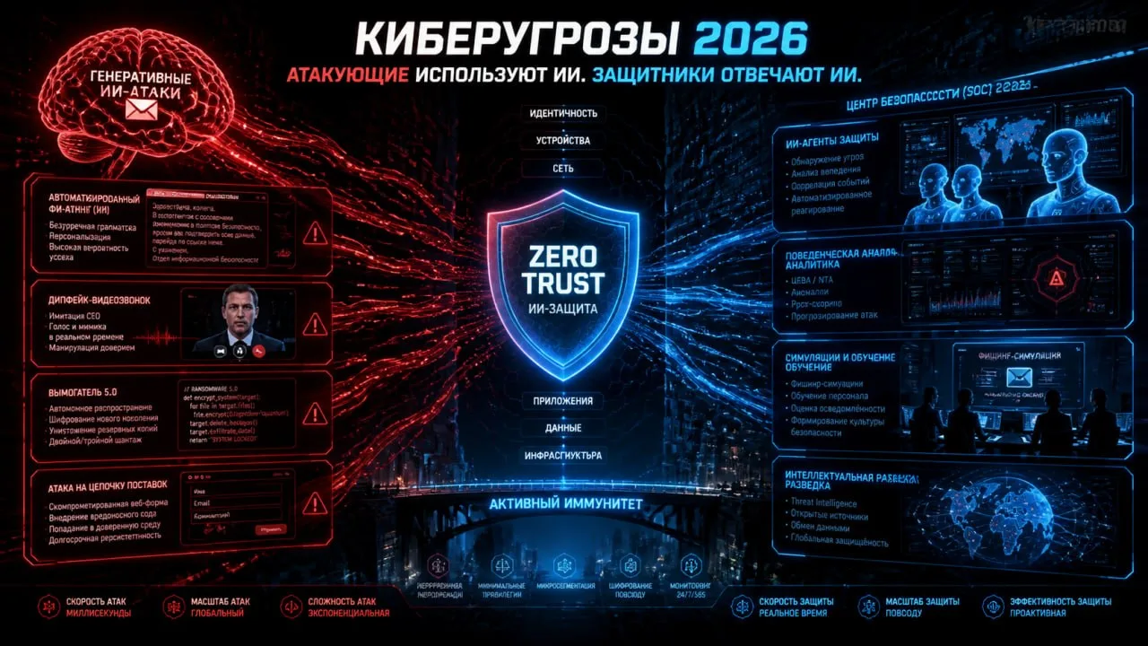 ✅ ИИ в кибербезопасности 2026: как защититься от генеративных угроз