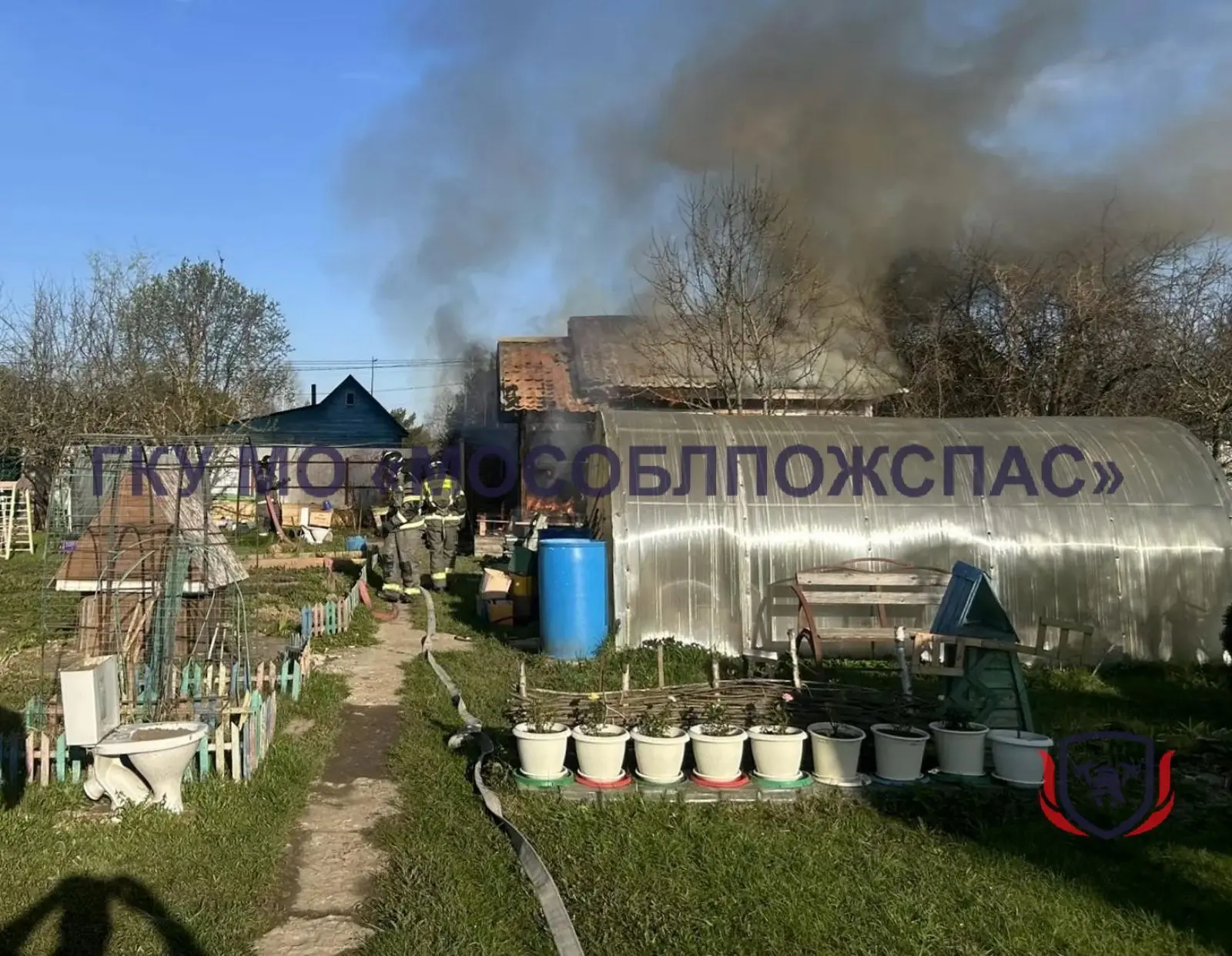 ⛔️ В Ступинском округе огнеборцы ликвидировали пожар в бане 💦  🔥 Вчера на территории СНТ "Березки-НТ