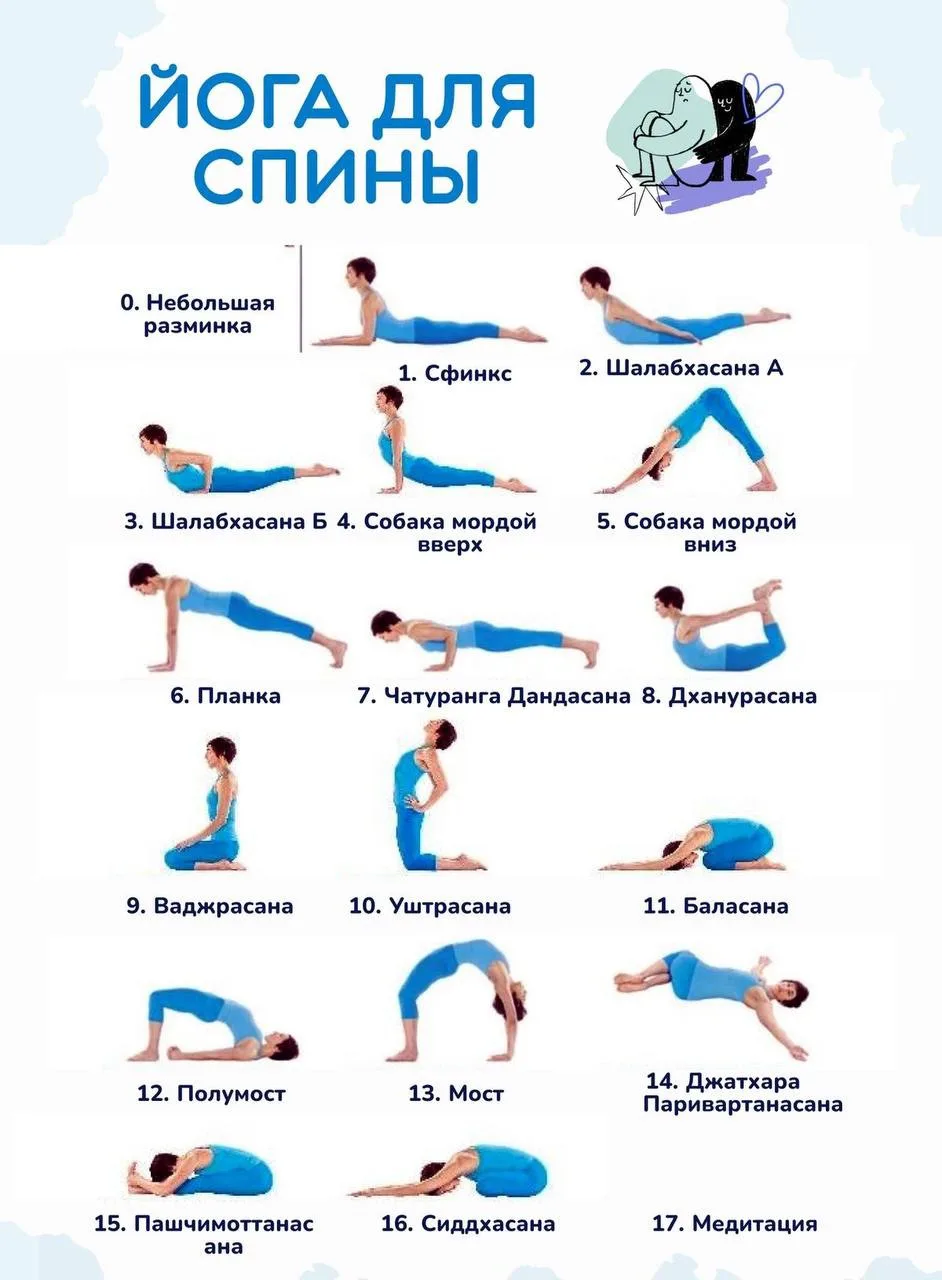 Йога для спины!😌