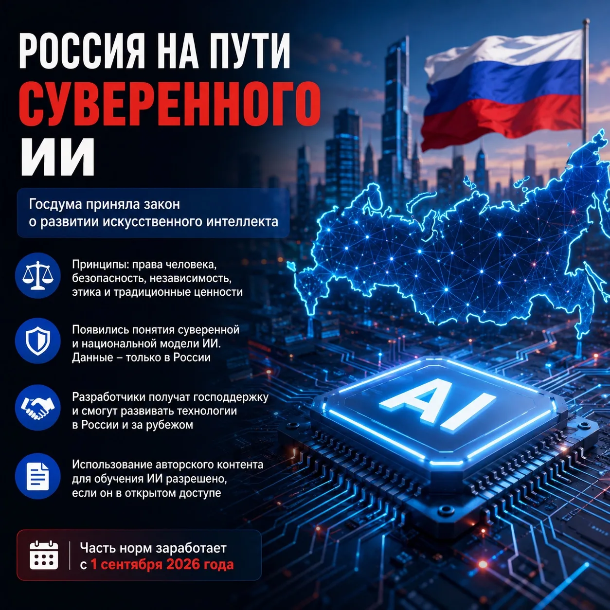 Короче, у нас официально взялись за развитие своего искусственного интеллекта.

Госдума приняла зако
