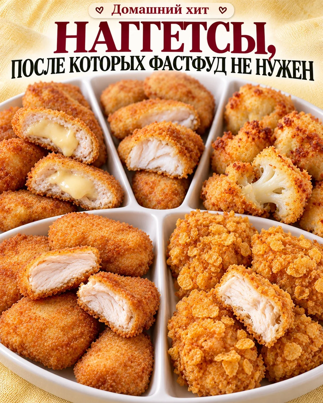1️⃣ Классические куриные наггетсы 🍗