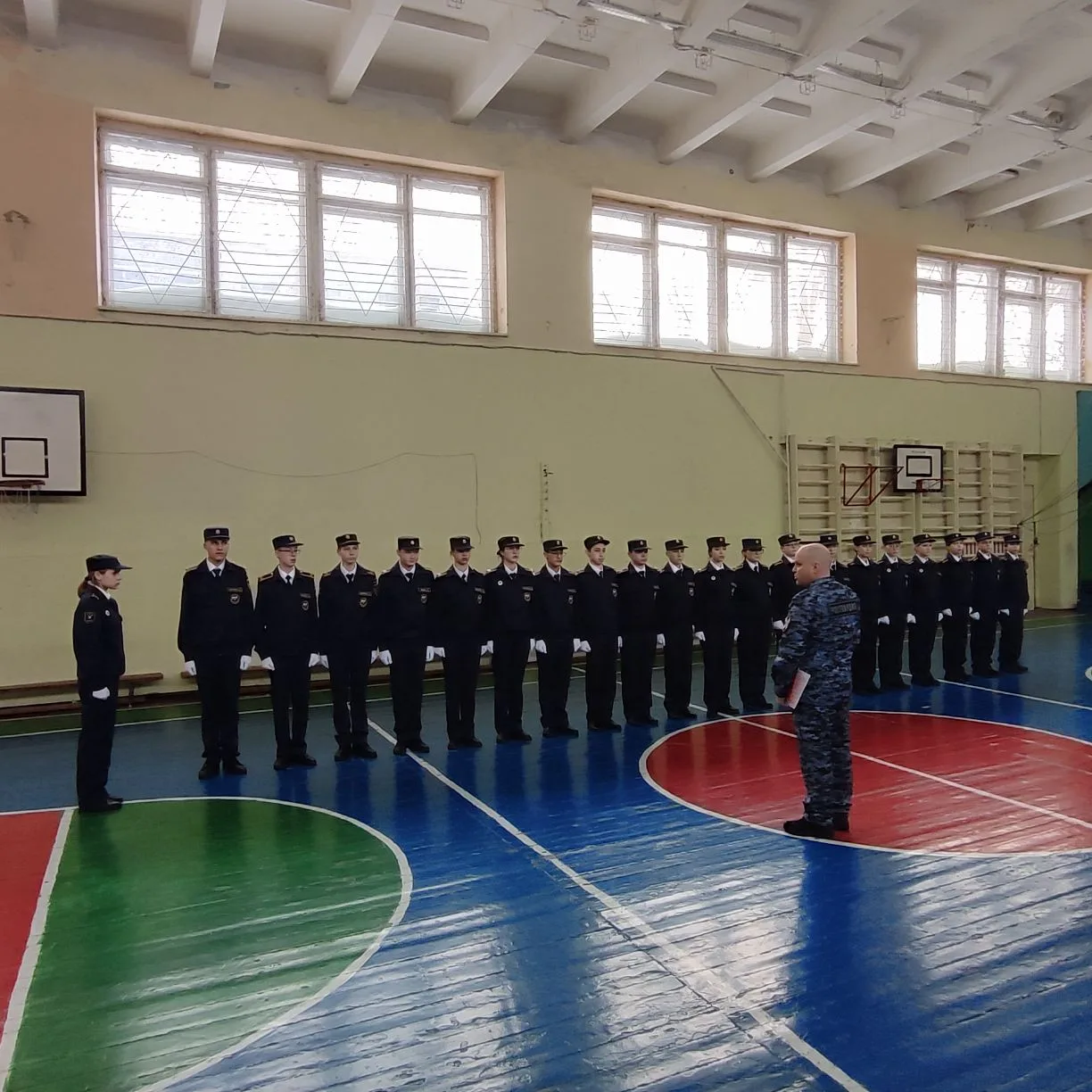 ✅ Сегодня состоялся традиционный смотр строя и песни в преддверии Дня Защитника Отечества и в рамках