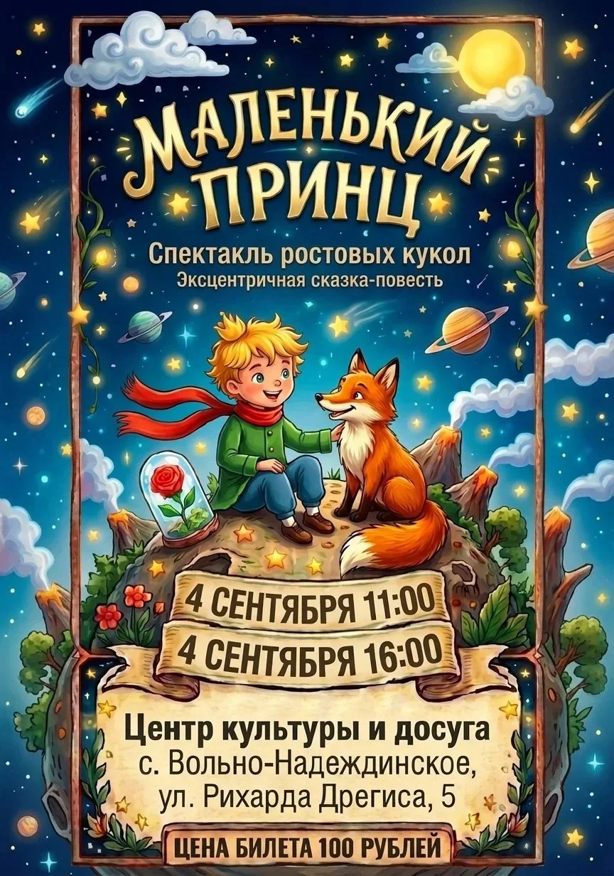 Спектакль ростовых кукол «Маленький принц» 👑