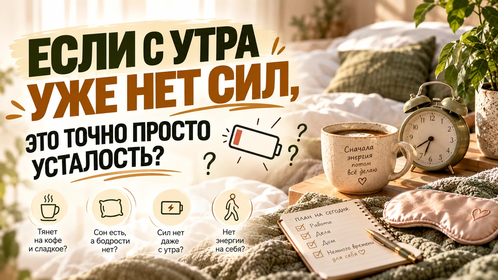 Если с утра уже нет сил, это точно просто усталость?