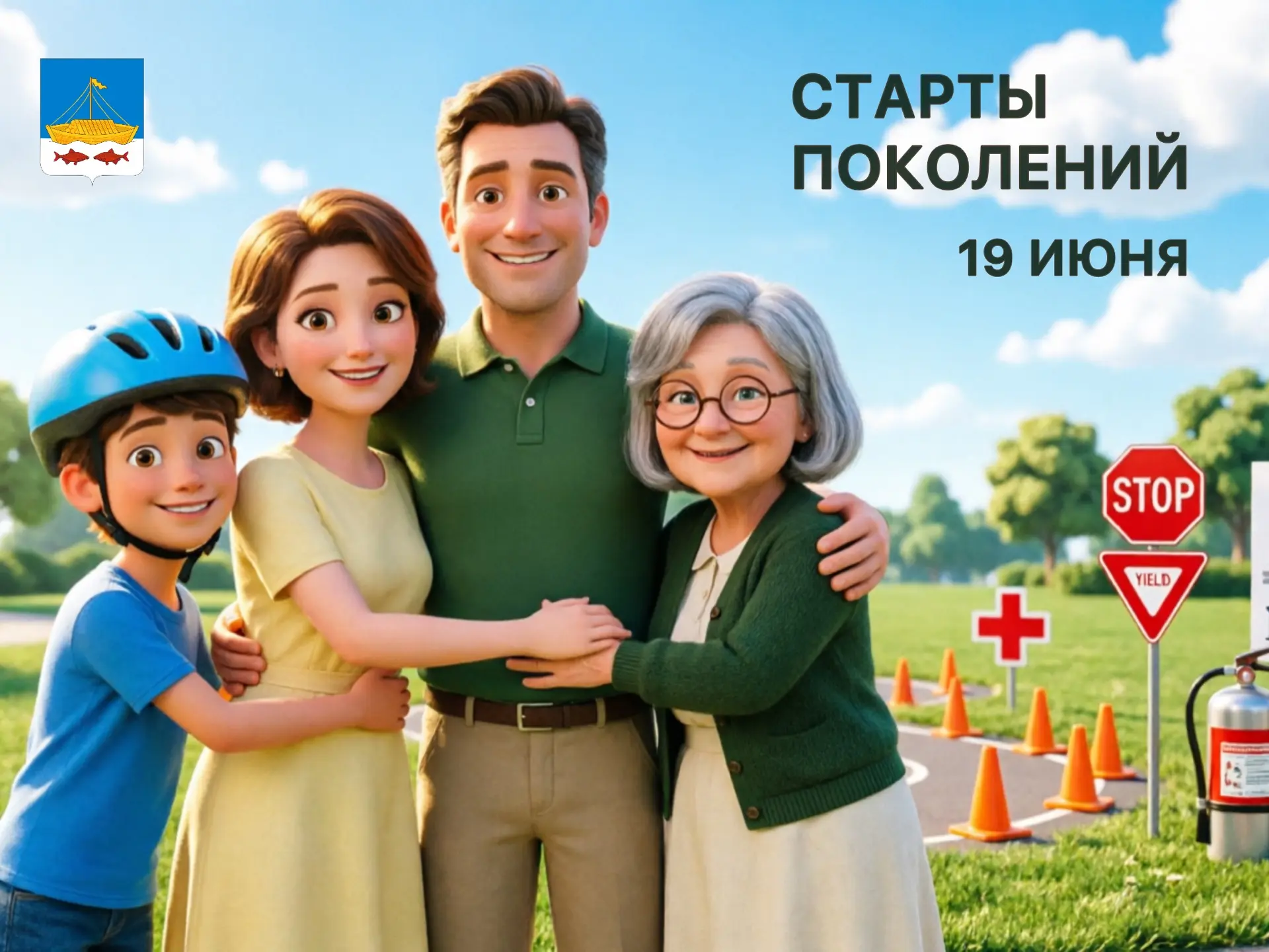19 июня пройдет районный конкурс «Старты поколений» — командные соревнования для семей.