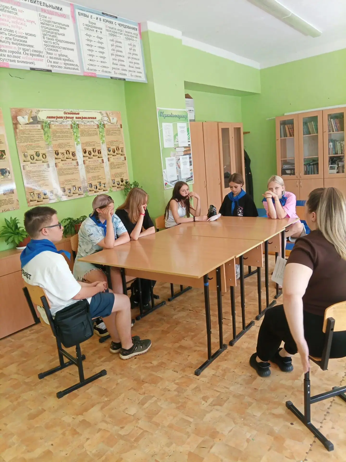 4 день лагеря труда и отдыха "Импульс " выдался очень насыщенным. Сначала ребята благоустраивали тер