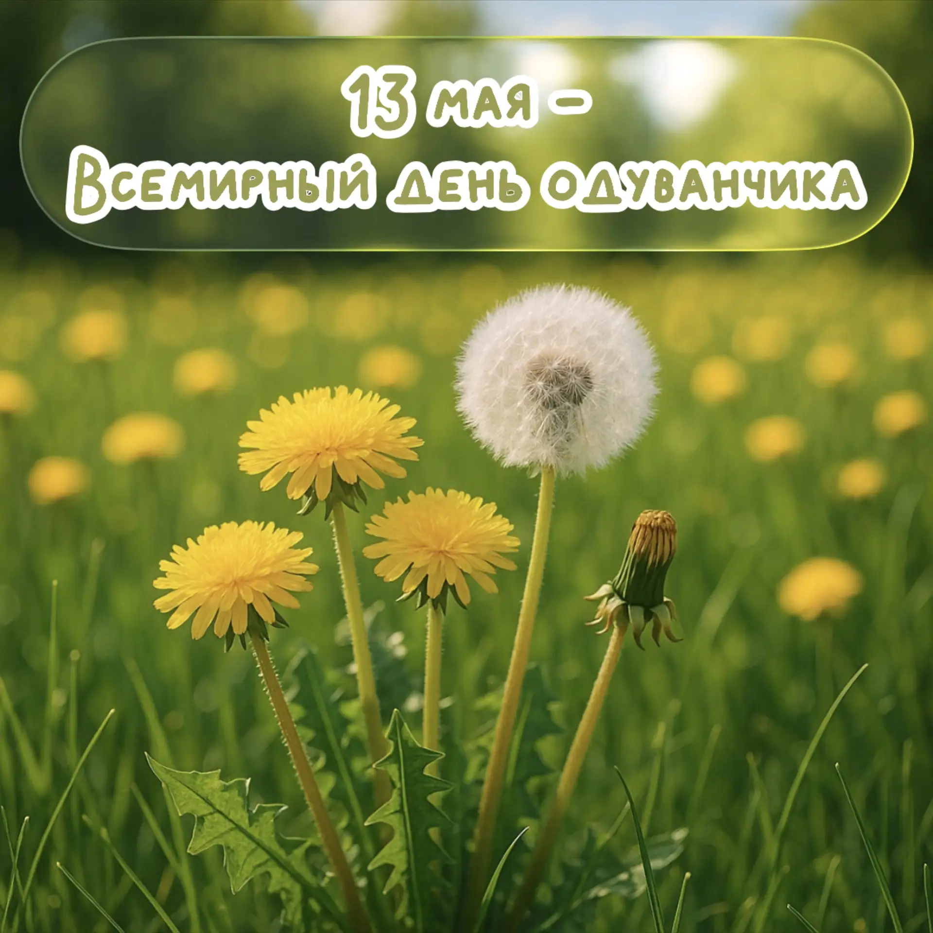🌱☀️🔹13 мая-Всемирный день одуванчика🔹☀️🌱