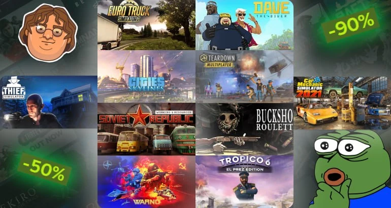 🎮 Топ 10 симуляторов по хорошей скидке
