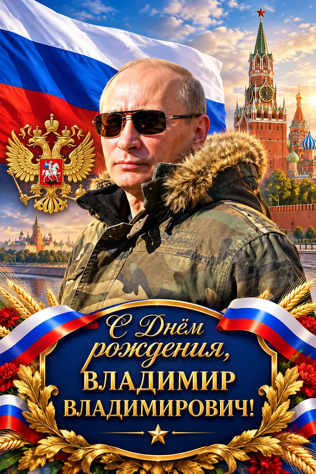 🇷🇺Сегодня день рождения нашего президента — Владимира Владимировича Путина!