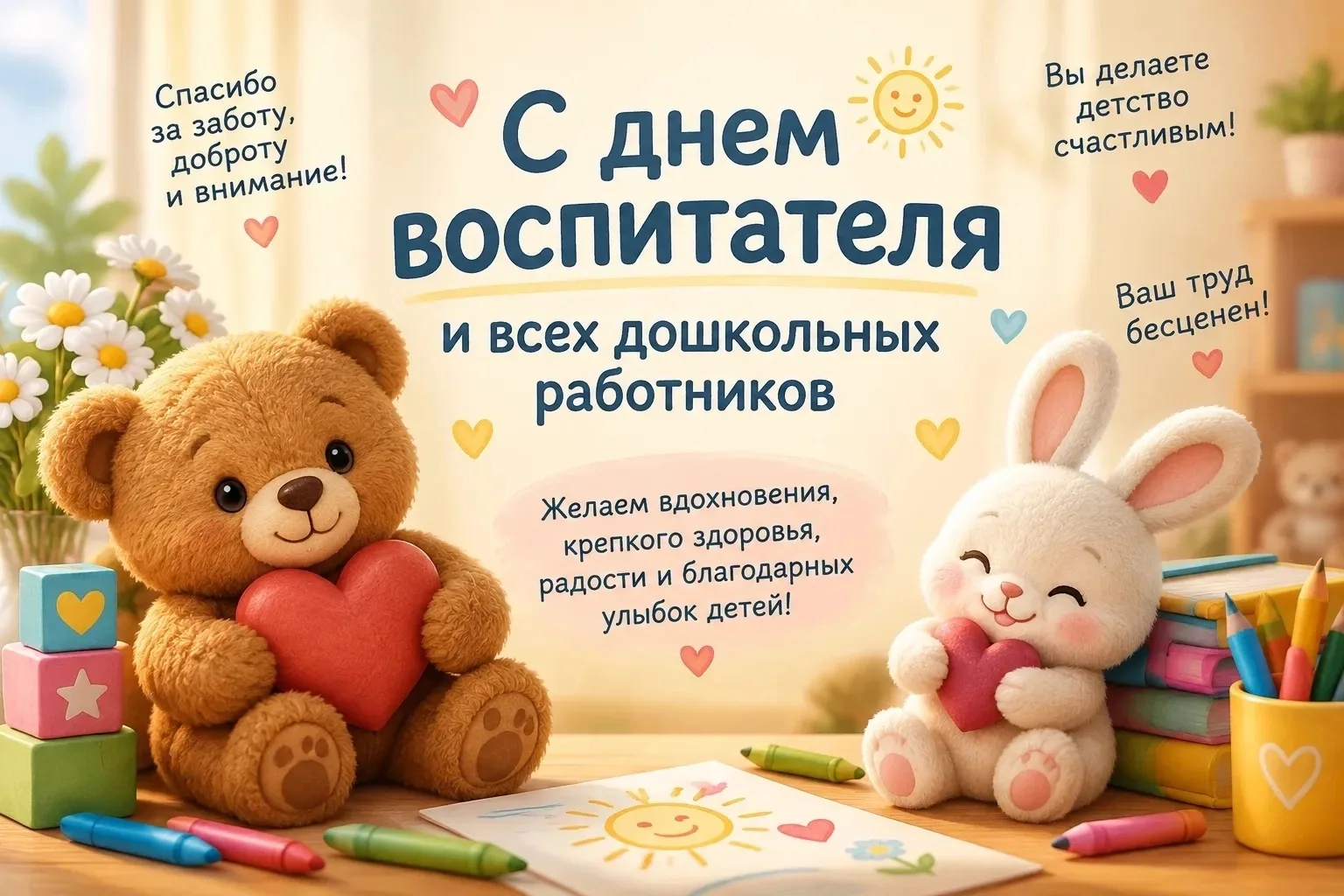 С Днём воспитателя и всех дошкольных работников! 🎉