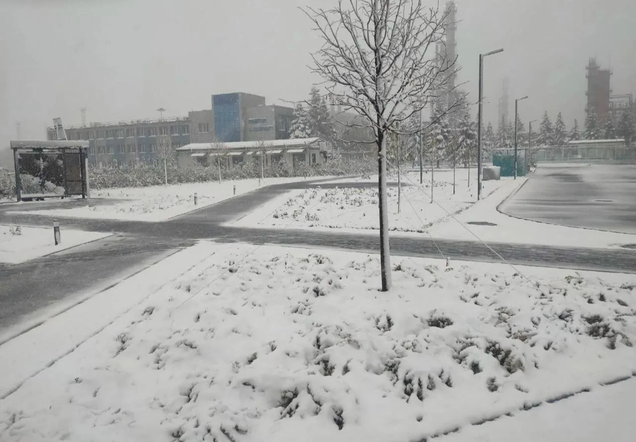 ❄ Нижнекамск засыпало снегом, а на календаре только начало октября