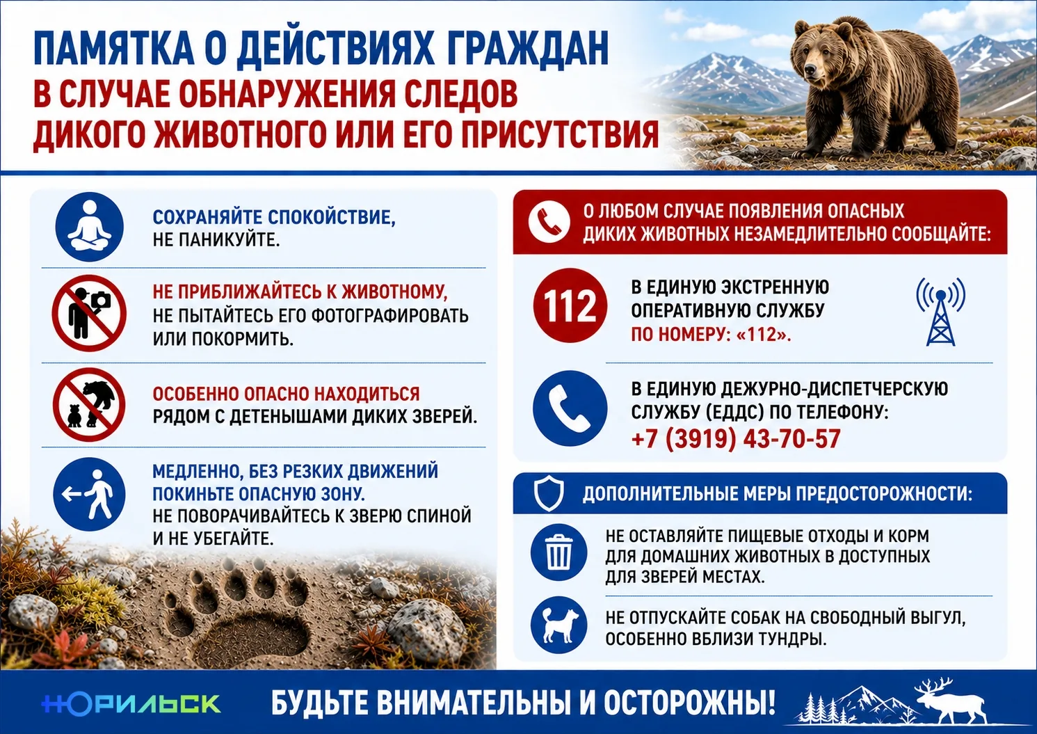 Внимание! 6 августа на территории лыжной базы "Оль-Гуль" был замечен бурый медведь! Буд...