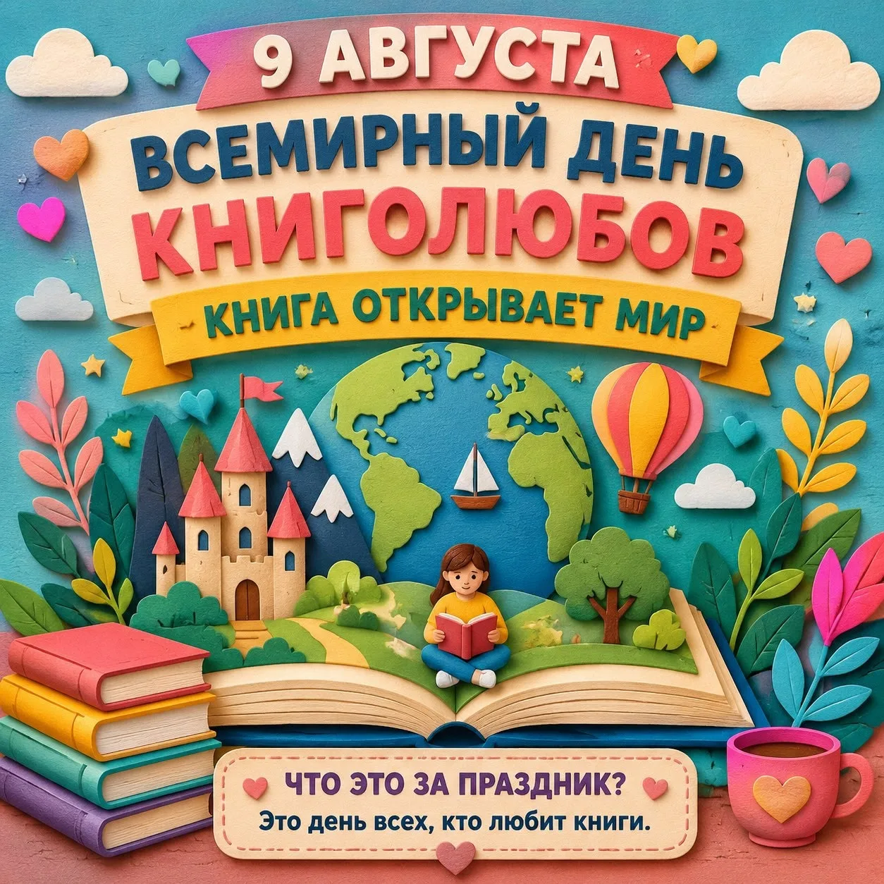 📚 9 августа отмечают добрый праздник всех, кто любит читать книги, рассматривать краси...