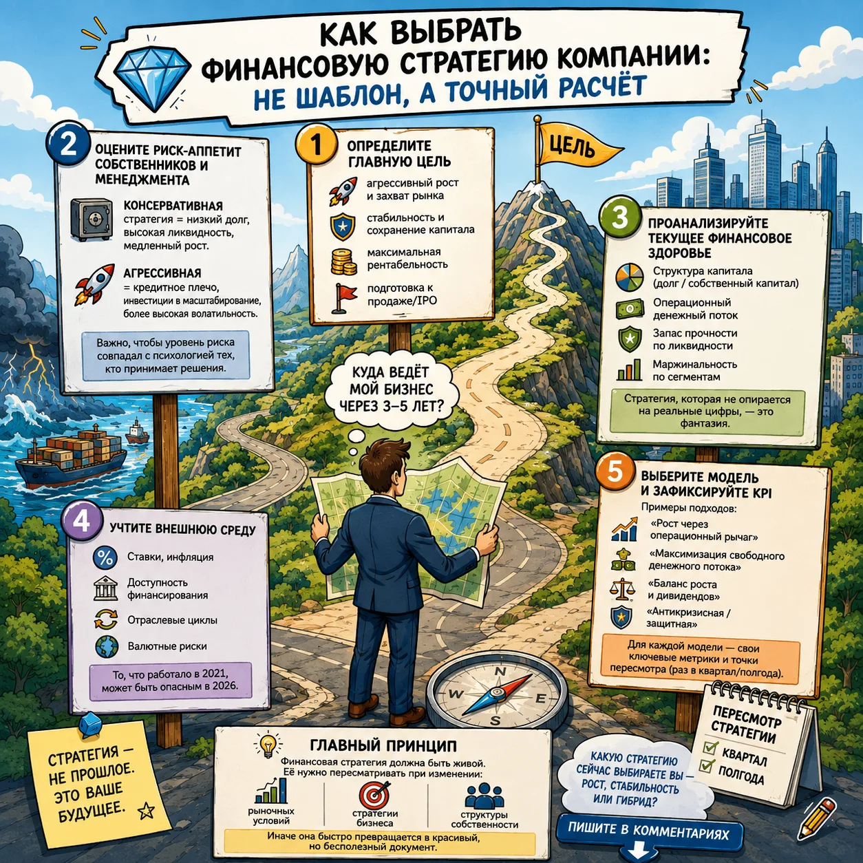💎 Как выбрать финансовую стратегию компании: не шаблон, а точный расчёт