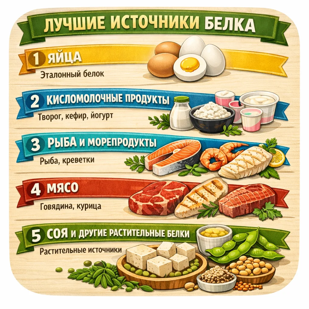 Лучшие белки, которые стоит добавить в свой рацион. ✅Первое место — куриные яйца. Лучший аминокислот