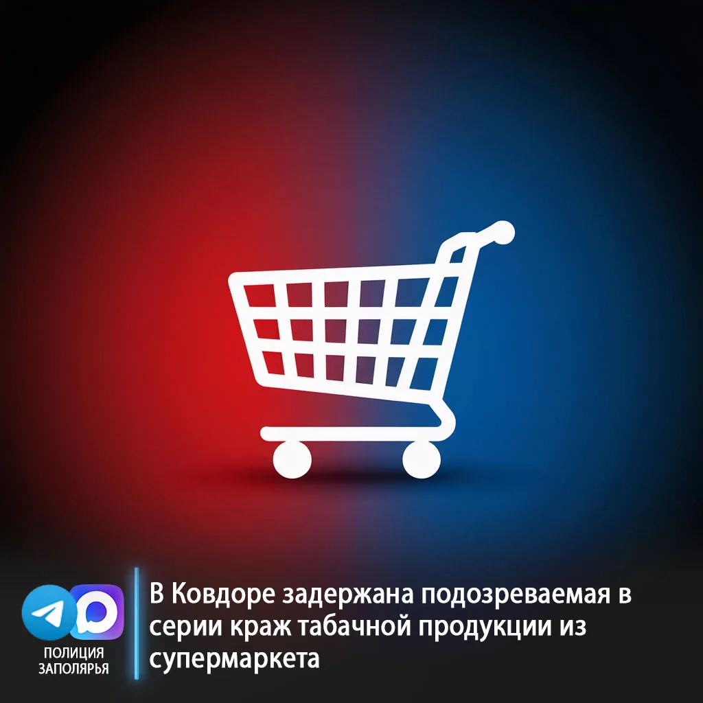 🚬 В Ковдоре задержана подозреваемая в серии краж табачной продукции из супермаркета