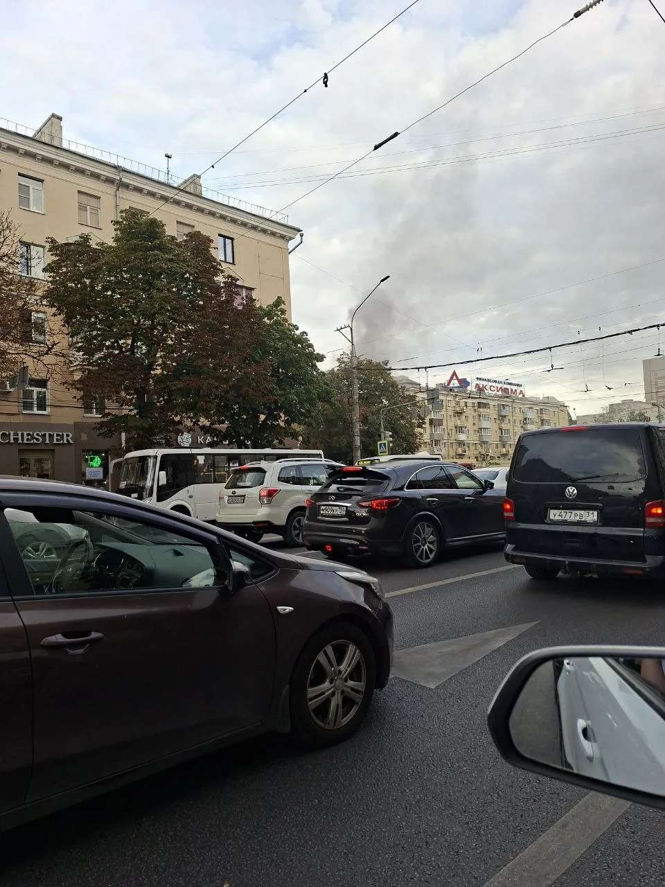 Дым, который воронежцы видели в центре, это был пожар в квартире на Кольцовской
