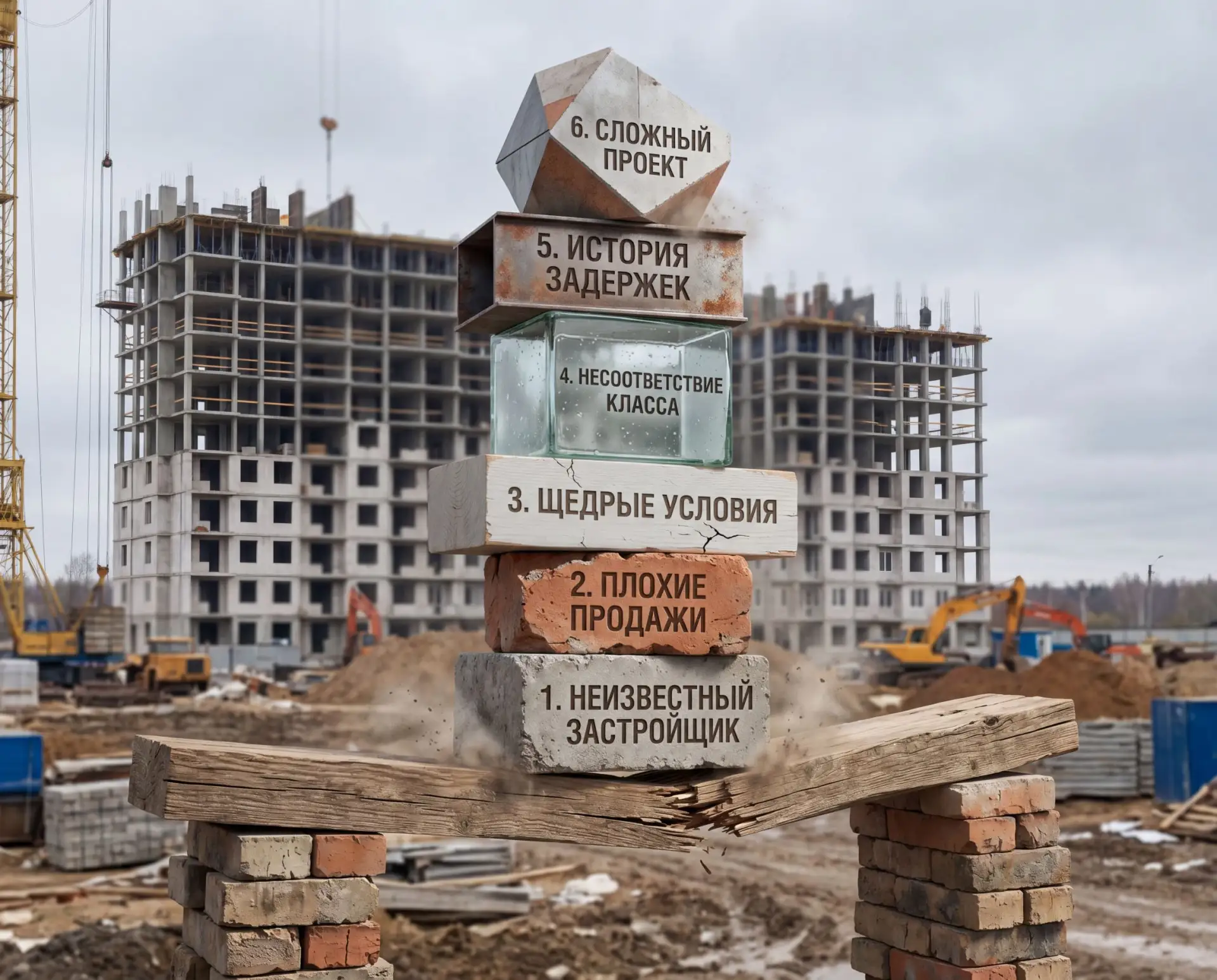 ⏩ 6 признаков, что новостройка может оказаться плохой покупкой