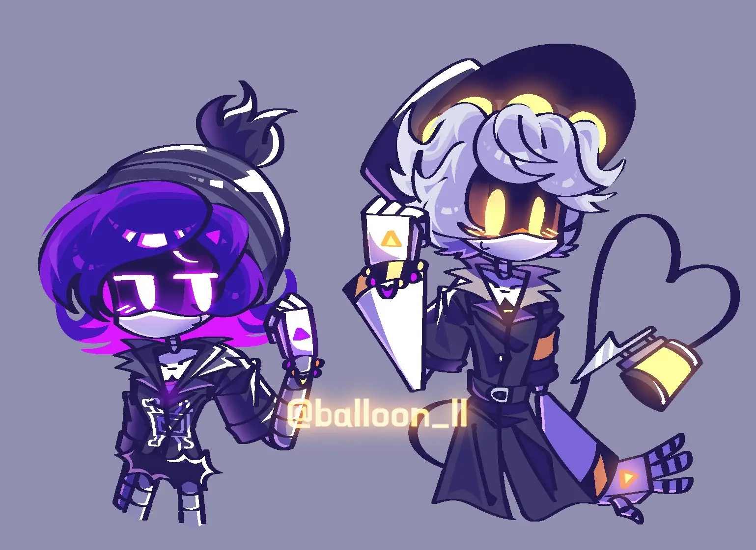 Эн и Узи в новом арте 💜💛