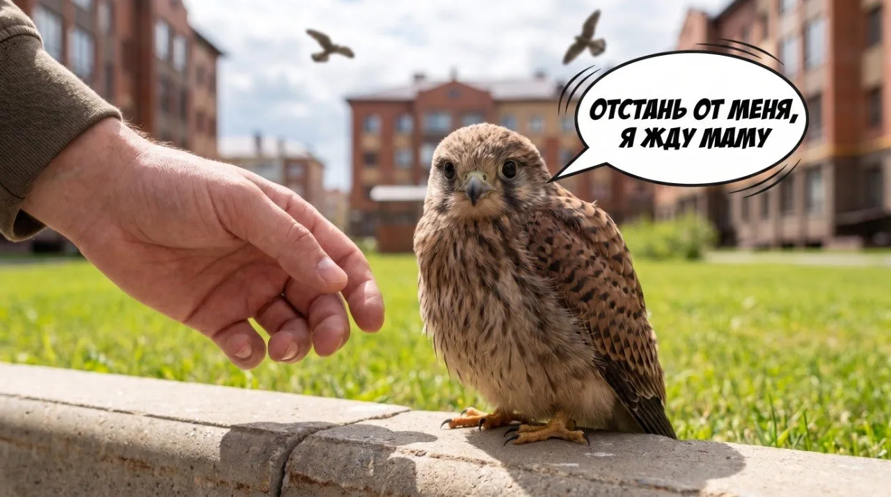 🦅 Тюменцев просят перестать «спасать» птенцов пустельги