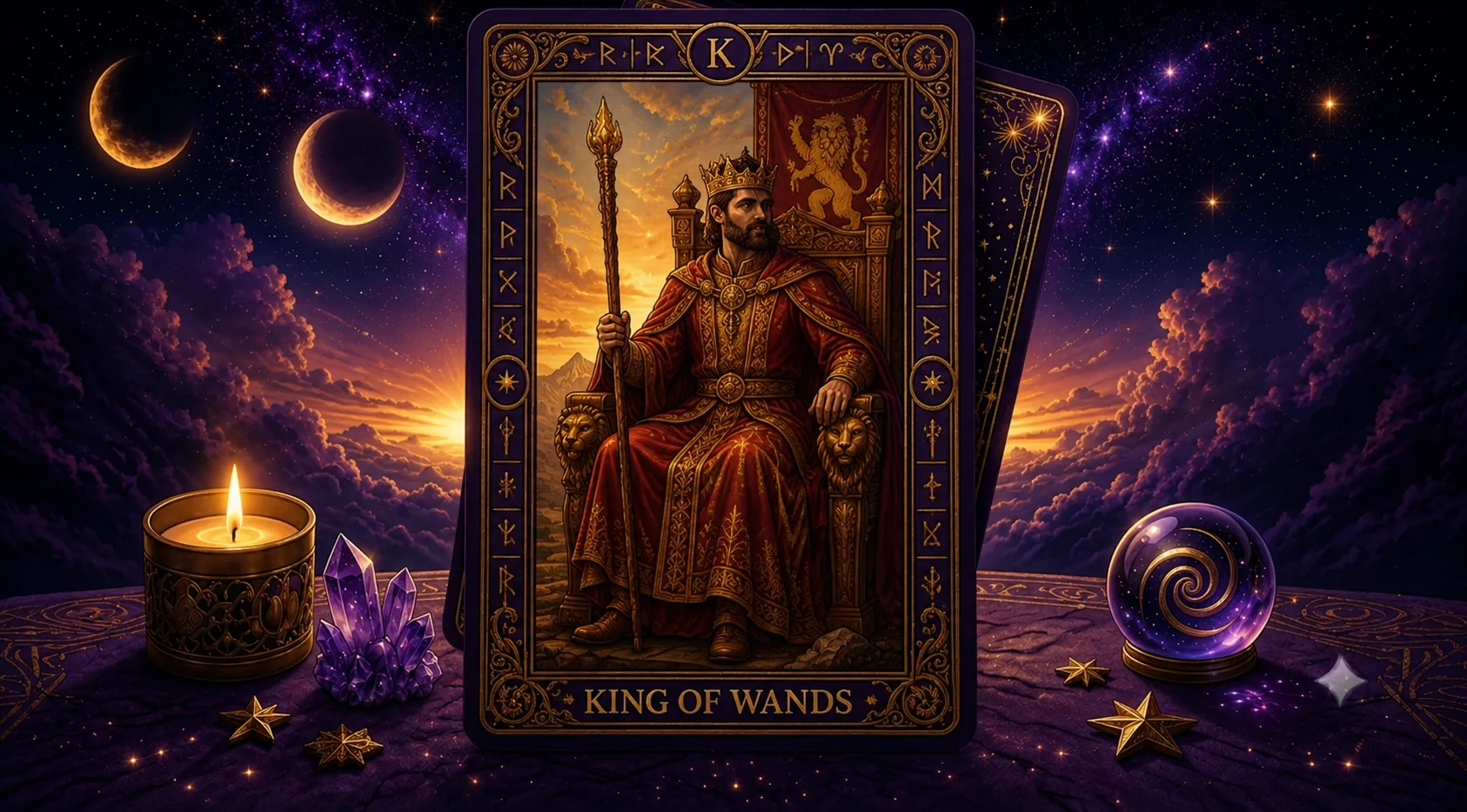 🃏 Король Жезлов

Сегодня карта про зрелую силу и лидерство.

Король Жезлов не суетится — он знает ч
